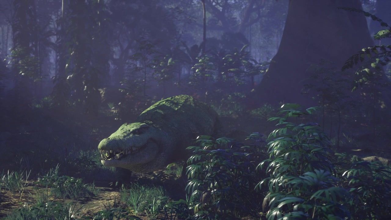Mystic swamp predator silent predator lurking beneath swampy greenery