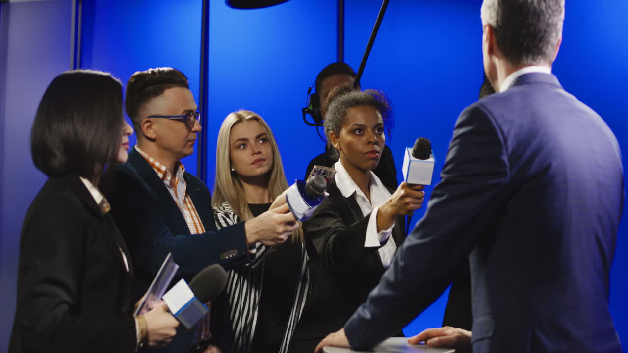 News Interview in a Studio