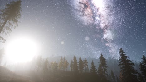 Estrellas-De-La-Vía-Láctea-Con-Luz-De-Luna