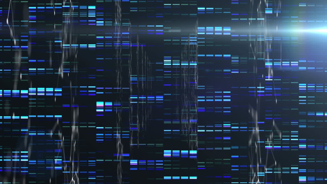 Network of connections against blue background