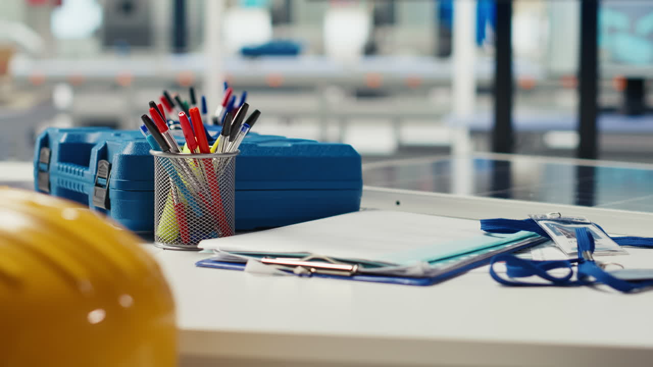 Research And Development Office In Solar Panels Manufacturing Plant