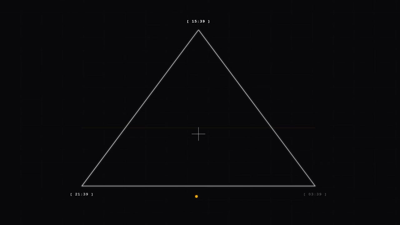Abstract Geometric Animation of a Moving Dot Around a Triangle