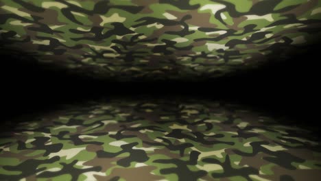 green camouflage pattern background. military uniform concept. abstract line and wave texture. loop animation.