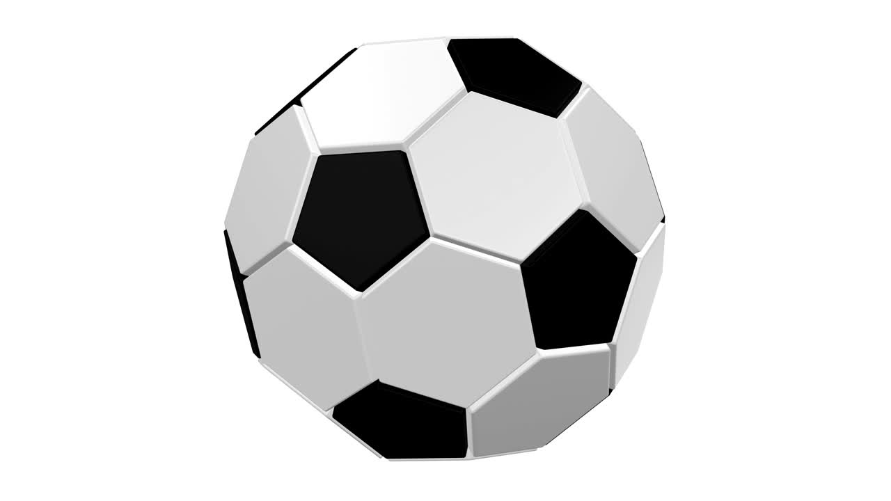 サッカーボールの形をした平らなプレートが成長し、回転する