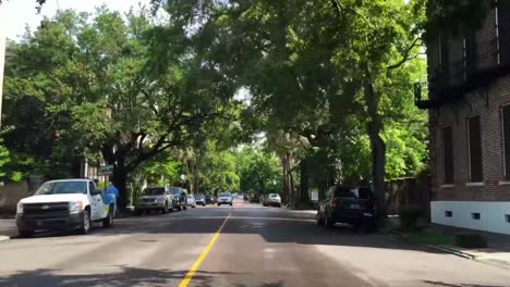 pov shot of car driving in new york city