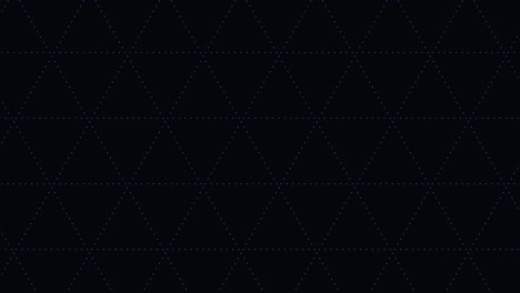 digital neon triangles pattern in rows with neon dots on dark gradient