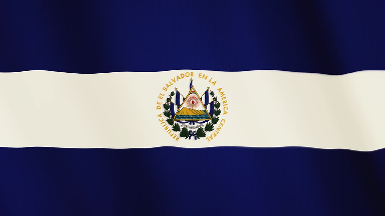 살바도르 발을 흔들고 있는 애니메이션. 전체 화면. 국가의 상징