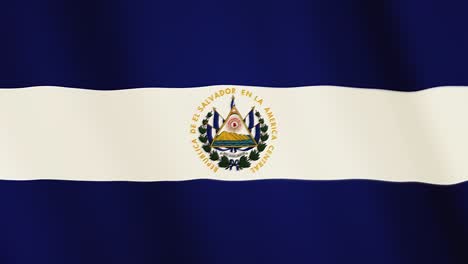 animación de la bandera salvadoreña en pantalla completa, símbolo del país