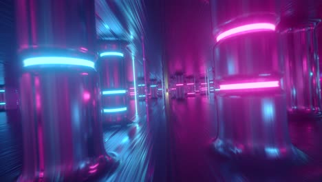 neon cyberpunk tunnel