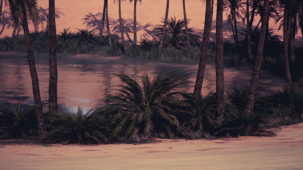 사막 오아시스의 나무