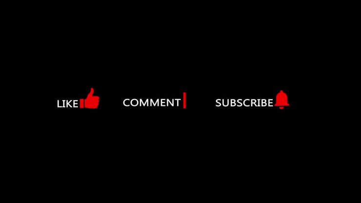 Subscription animation like subscribe and press the bell icon button subscribe transparent