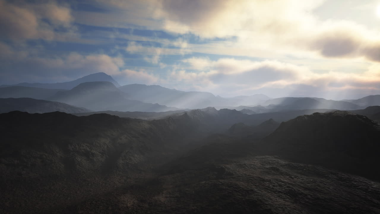 안개와 돌의 사막 산에서