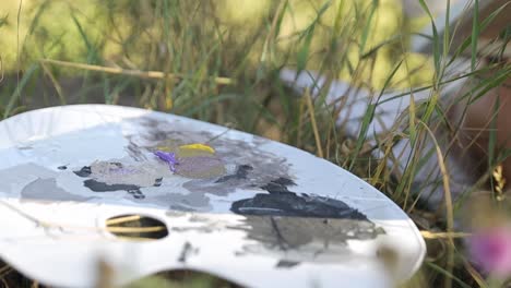 a woman artist paints a picture during sunset artist art for sale inspiration in nature a woman artist paints a picture during sunset artist art for sale inspiration in nature
