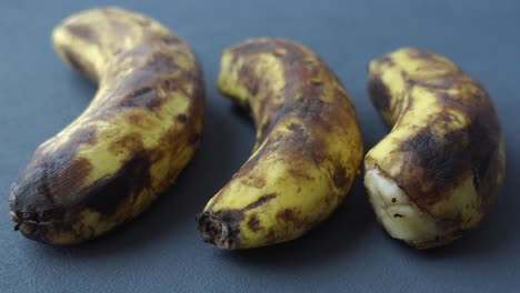 three overripe bananas