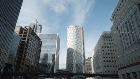 modern city skyline with skyscrapers in london