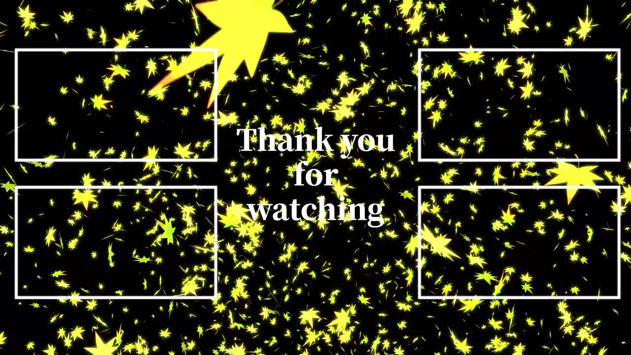 가을 잎 입자 유튜브 엔드 카드 엔딩 스크린 모션 그래픽