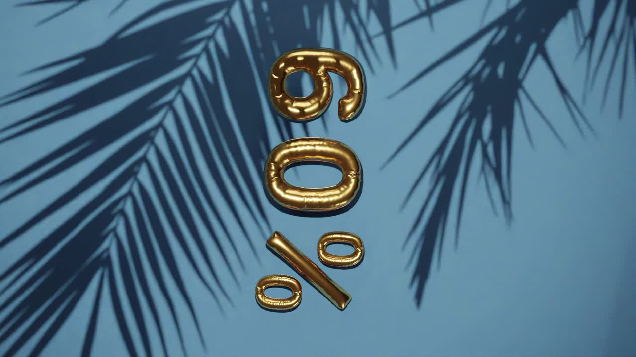 venta vertical de 60% de descuento en fondo azul con palma brisa suave, concepto de venta de verano de vacaciones