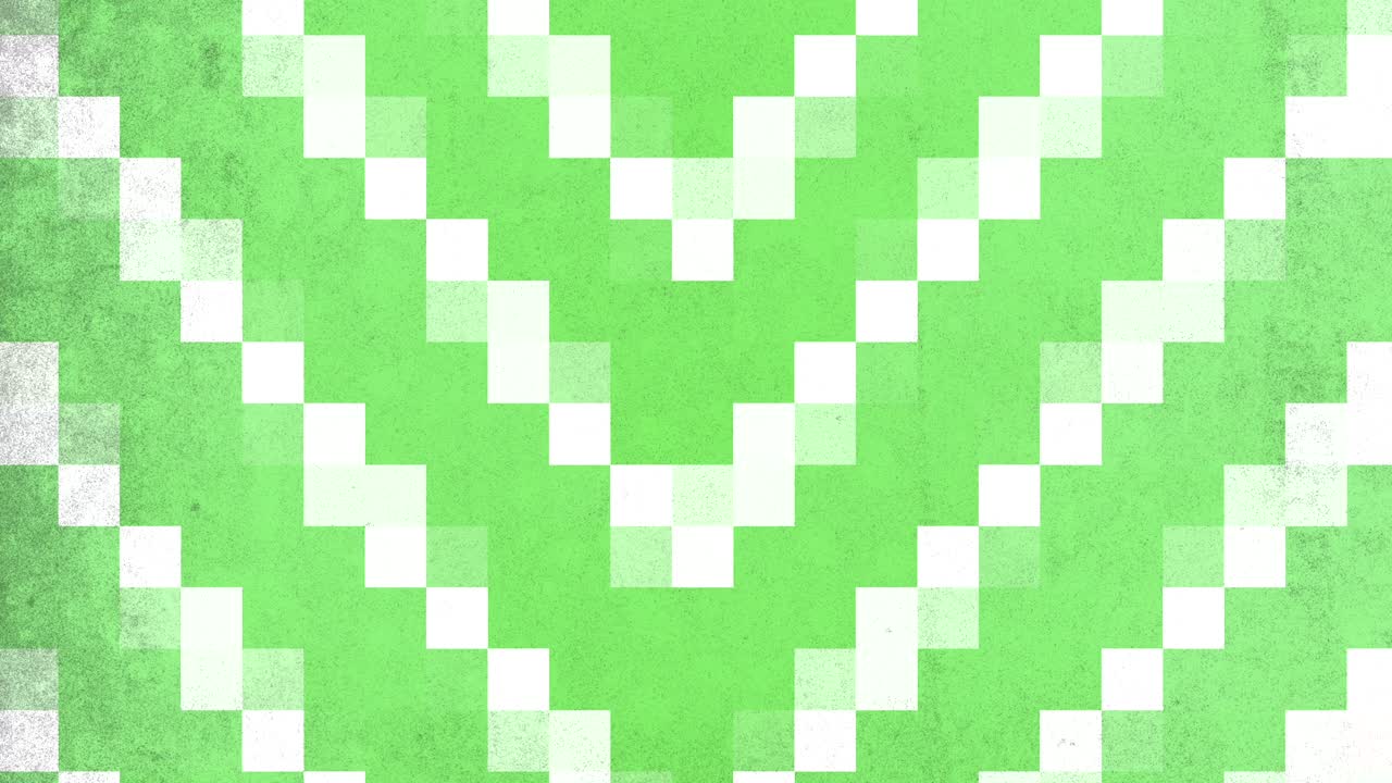 A visual consisting of green and white squares forming a zigzag pattern, potentially suitable for wallpaper or design elements in various projects