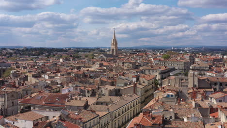 Montpellier-Ecusson-rue-de-la-loge-France-aerial-view-downtown-historic-center