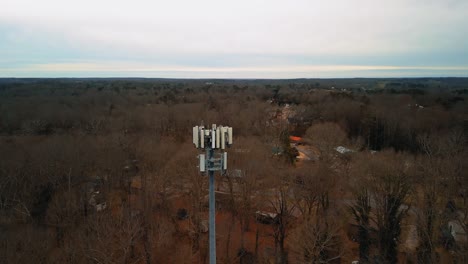Aerial-Shot-Rotating-Around-Cell-Phone-Tower