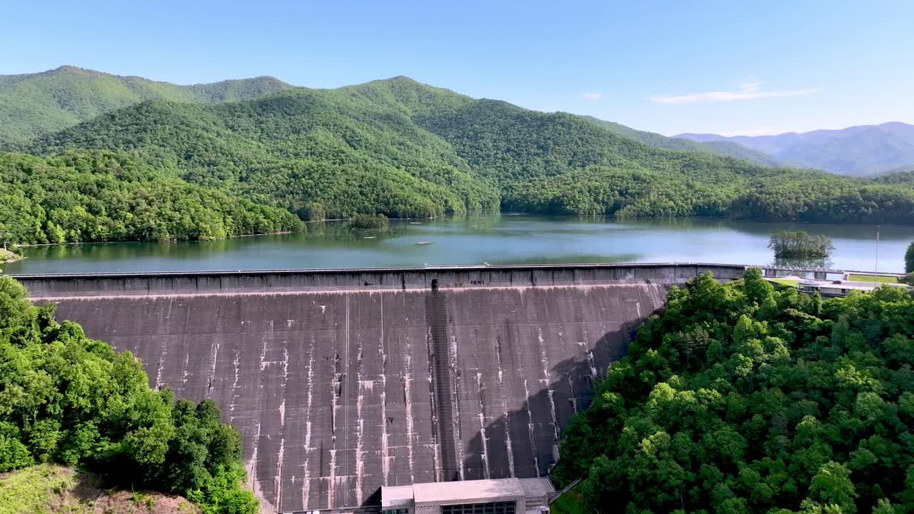 aerial push over the fontana dam