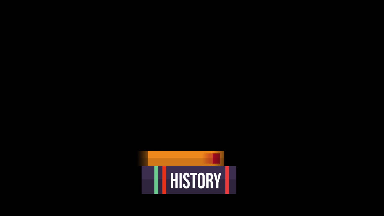 Animation of stack of books over black background | Premium Stock Video ...