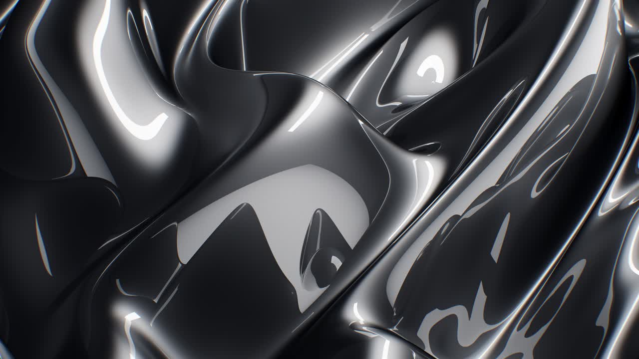 abstract achtergrond luxe doek of vloeibare golf. mockup zwarte achtergrond, olie of doek materiaal elegant behang ontwerp. naadloze lus animatie