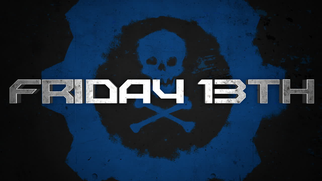 Ominous Friday 13th: Skulls and Toxicity on Grunge Canvas