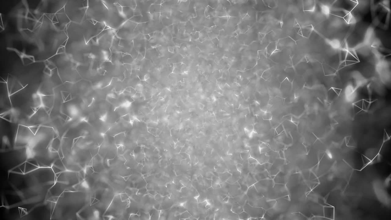 bucle cg de puntos en movimiento irregular y líneas que los conectan