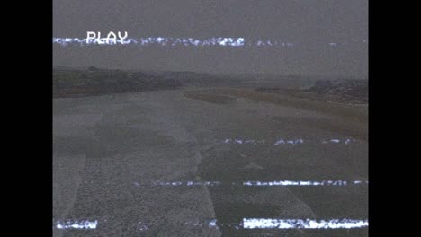 animación de la pantalla de juego sobre el paisaje marino