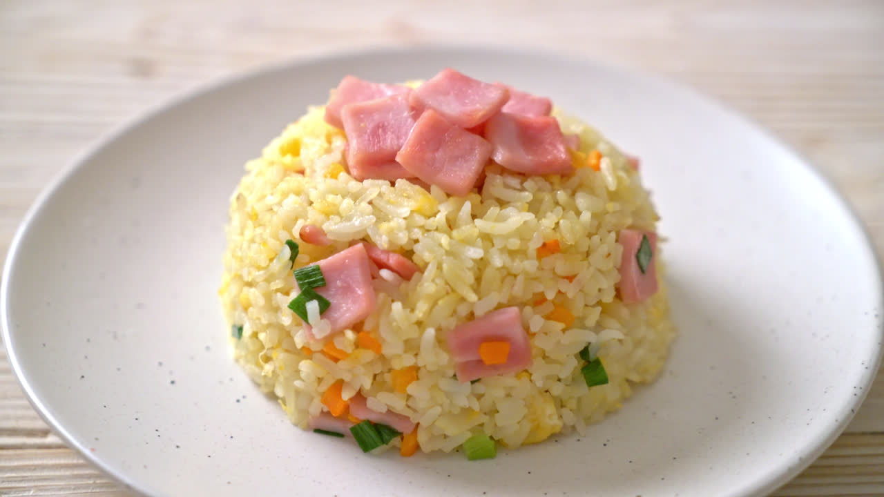 arroz frito casero con jamón