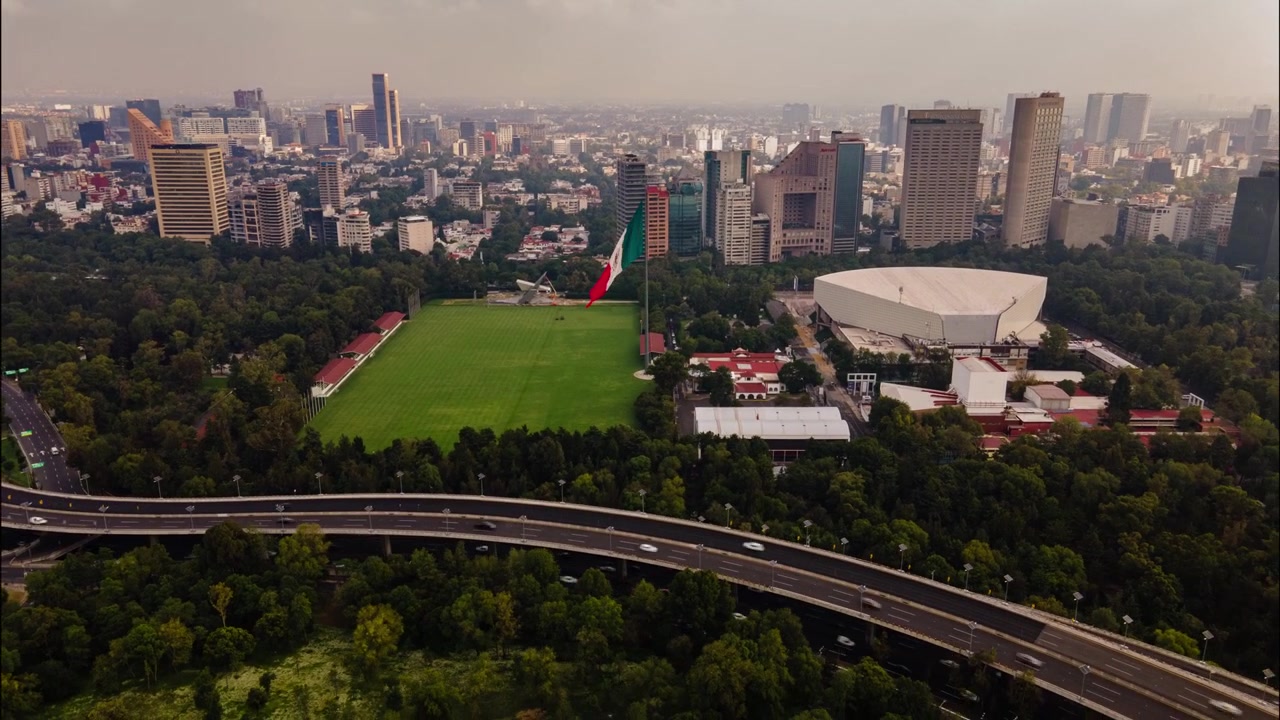Hyperlapse sobre el parque principal de la Ciudad de México, Chapultepec