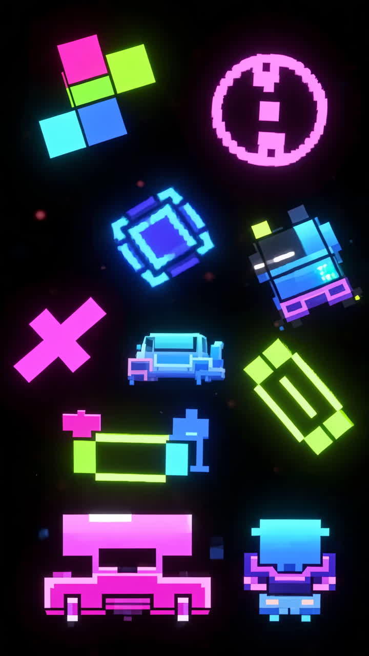 Neon Pixel Art Compilation