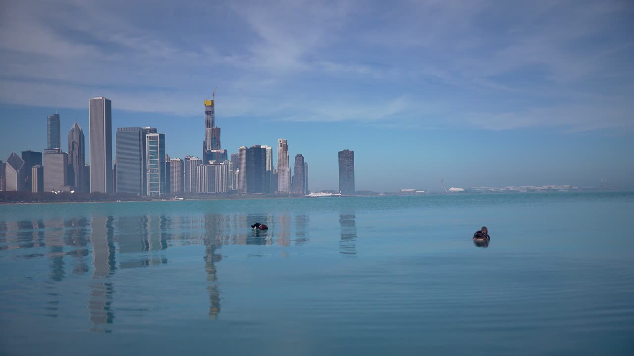 Chicago skyline panoramic view on a sunny day