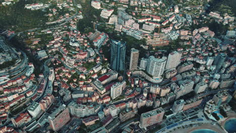 vista aérea del paisaje urbano de mónaco