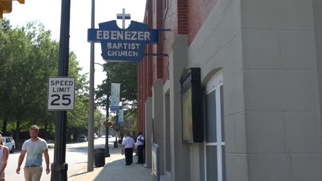 the famous ebenezer baptist church in atlanta georgia where reverend martin luther king was pastor