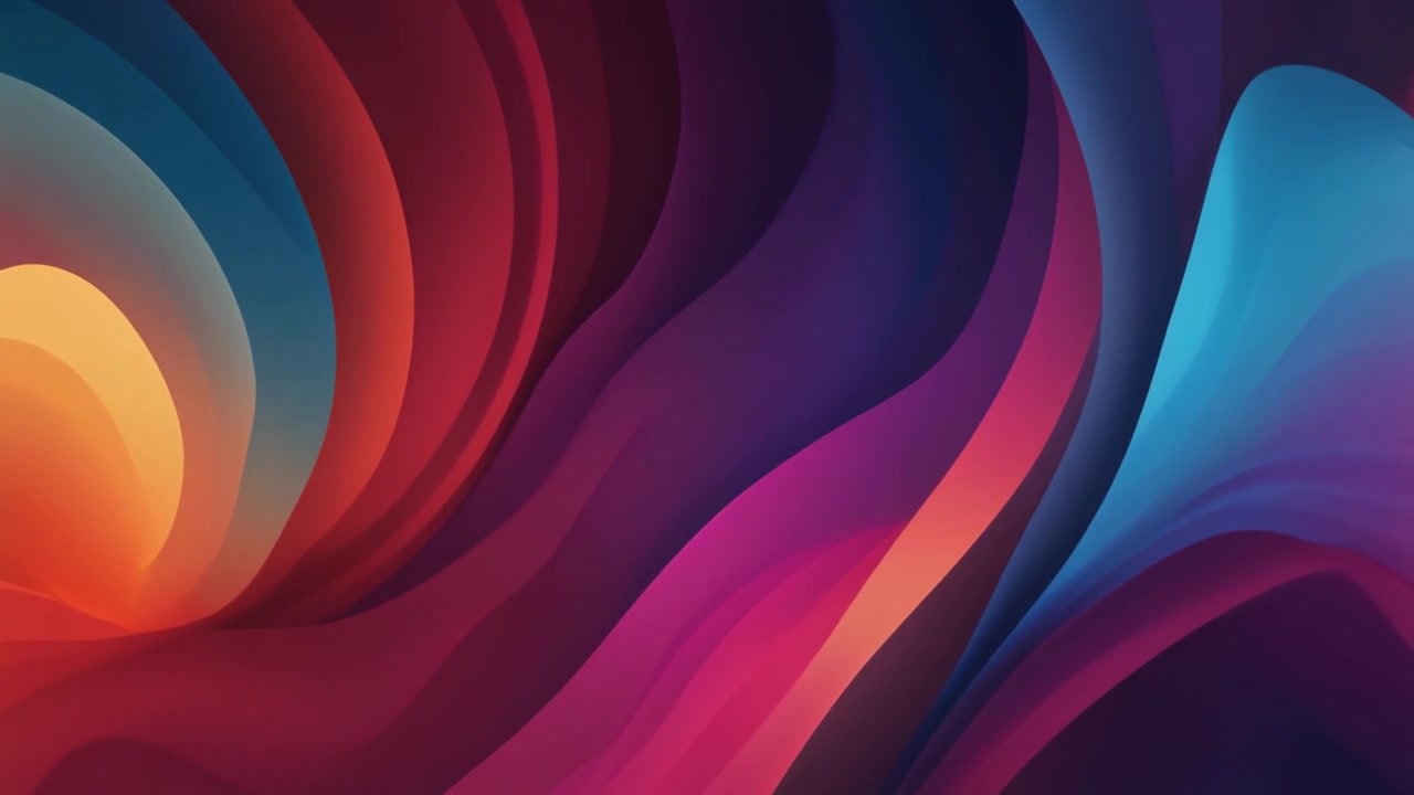 Abstract Background with Flowing Colorful Waves and Gradient Light
