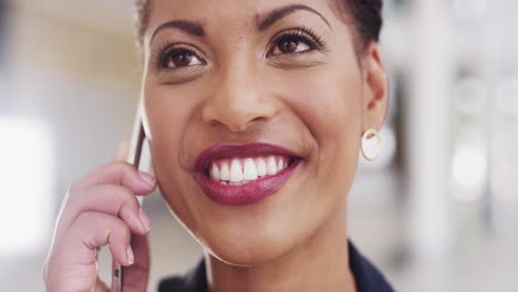 Happy-face-of-a-business-woman-on-a-phone-call