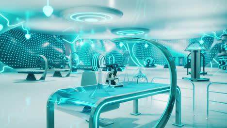 futuristic science lab