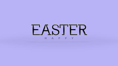 elegance and fashion happy easter text on purple gradient