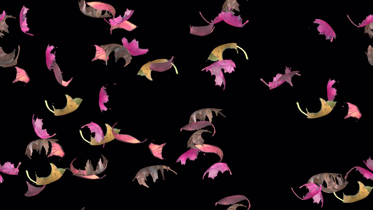 las hojas del viento la naturaleza bucle azulejos remolino con alfa