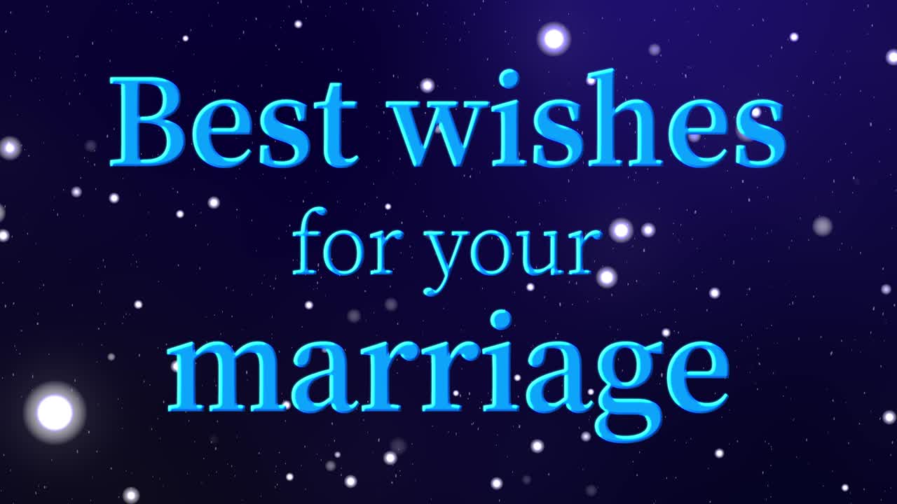 당신의 결혼에 대한 가장 좋은 소원 문자 메시지 애니메이션 모션 그래픽
