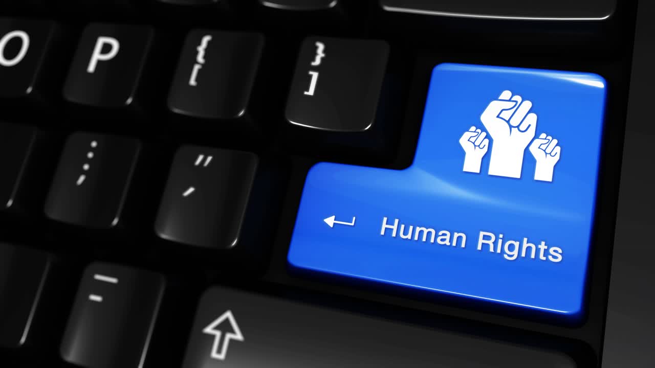 Pulsante Diritti Umani sulla tastiera del computer