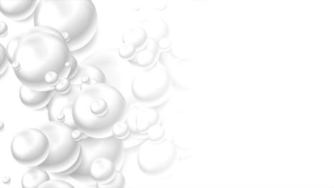 grey tech minimal motion background with 3d glossy beads