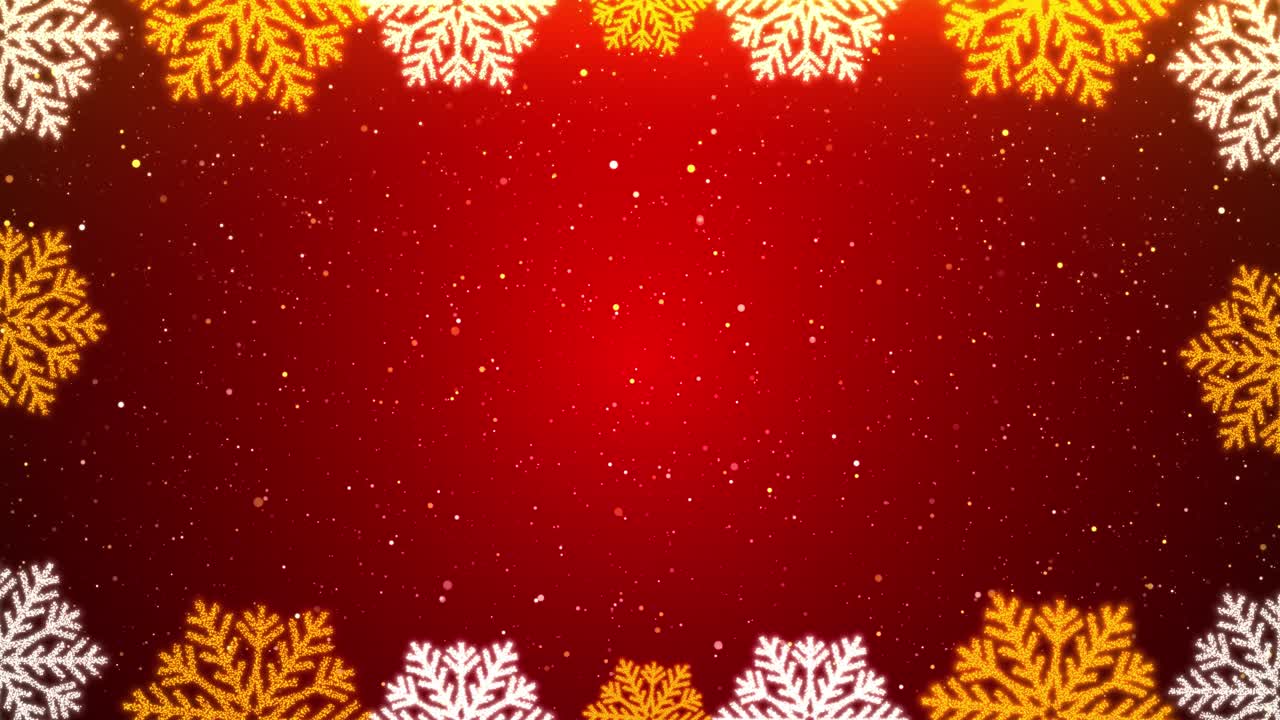 New year and christmas ornaments festive frame confetti snowflakes background with fir branches