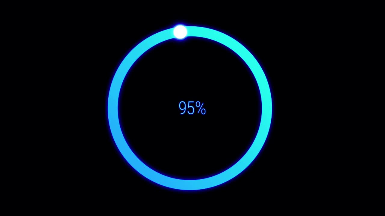 Animation colorful loading circle.