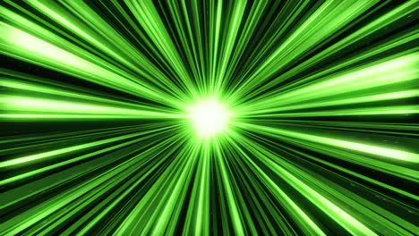 green speed lines animation. radial loop background