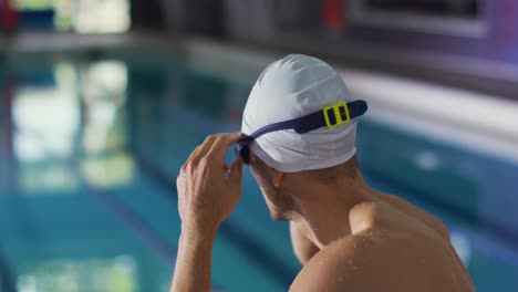 swimmer training in a swimming pool