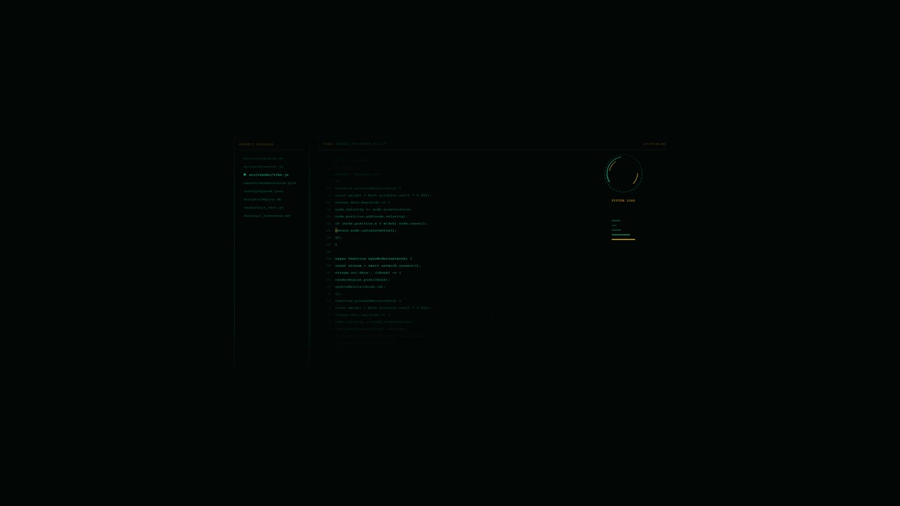 Software Developer Writing Code in Dark Mode IDE Interface