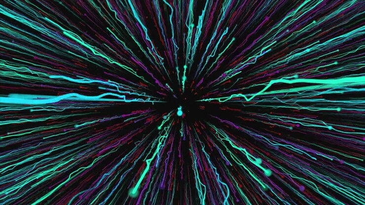 Abstract Neon Lines Background